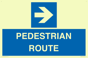 PEDESTRIAN ROUTE - right arrow